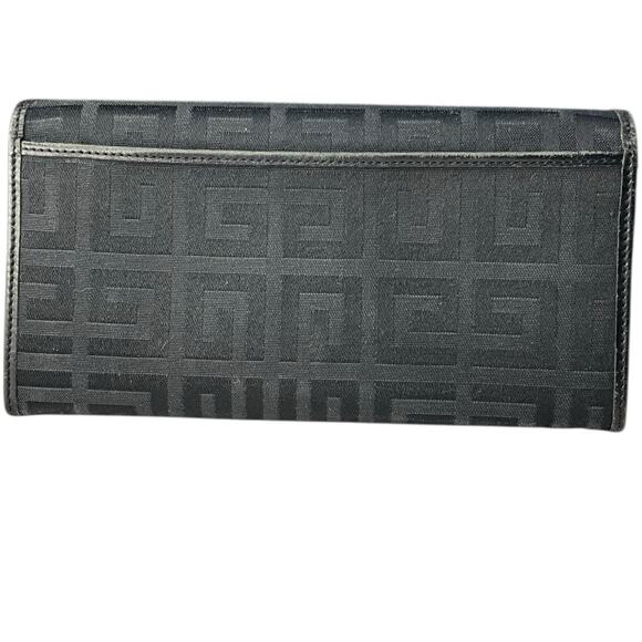 GW01. Givenchy Monogram Black Canvas Wallet - Picture 2 of 4